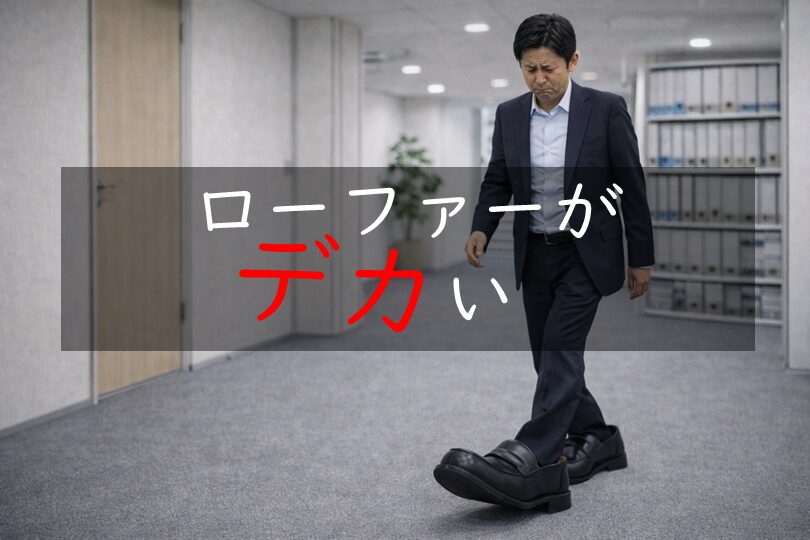 ローファーがデカい
